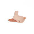 Leather Bunny Snap Clip with Pom-Pom Tail