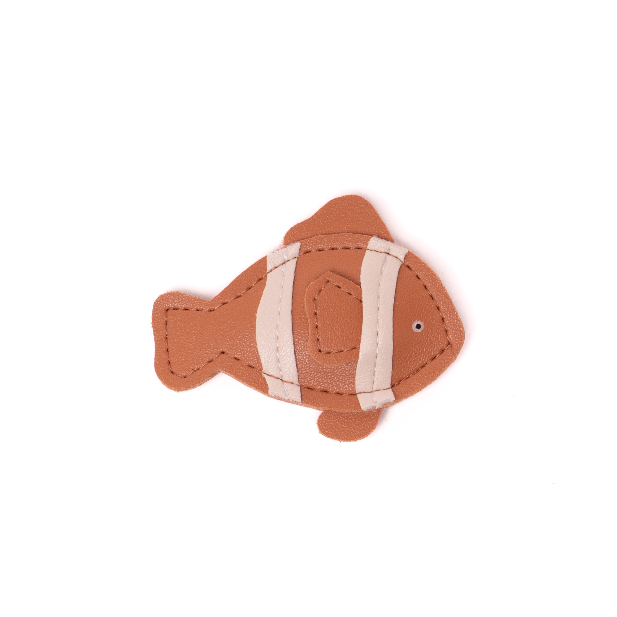 Leather Clownfish Hair Clip