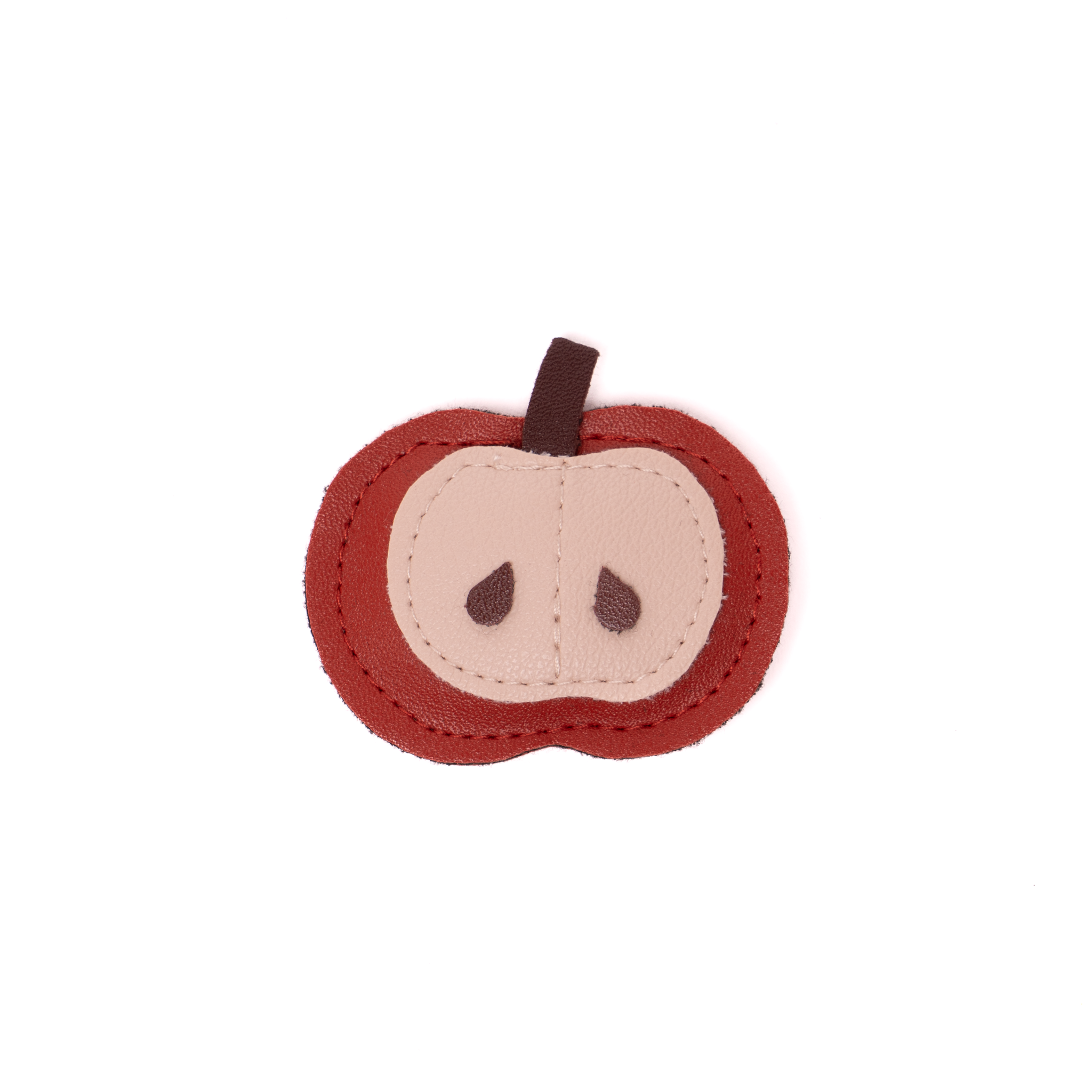 Leather Big Apple Hair Clip
