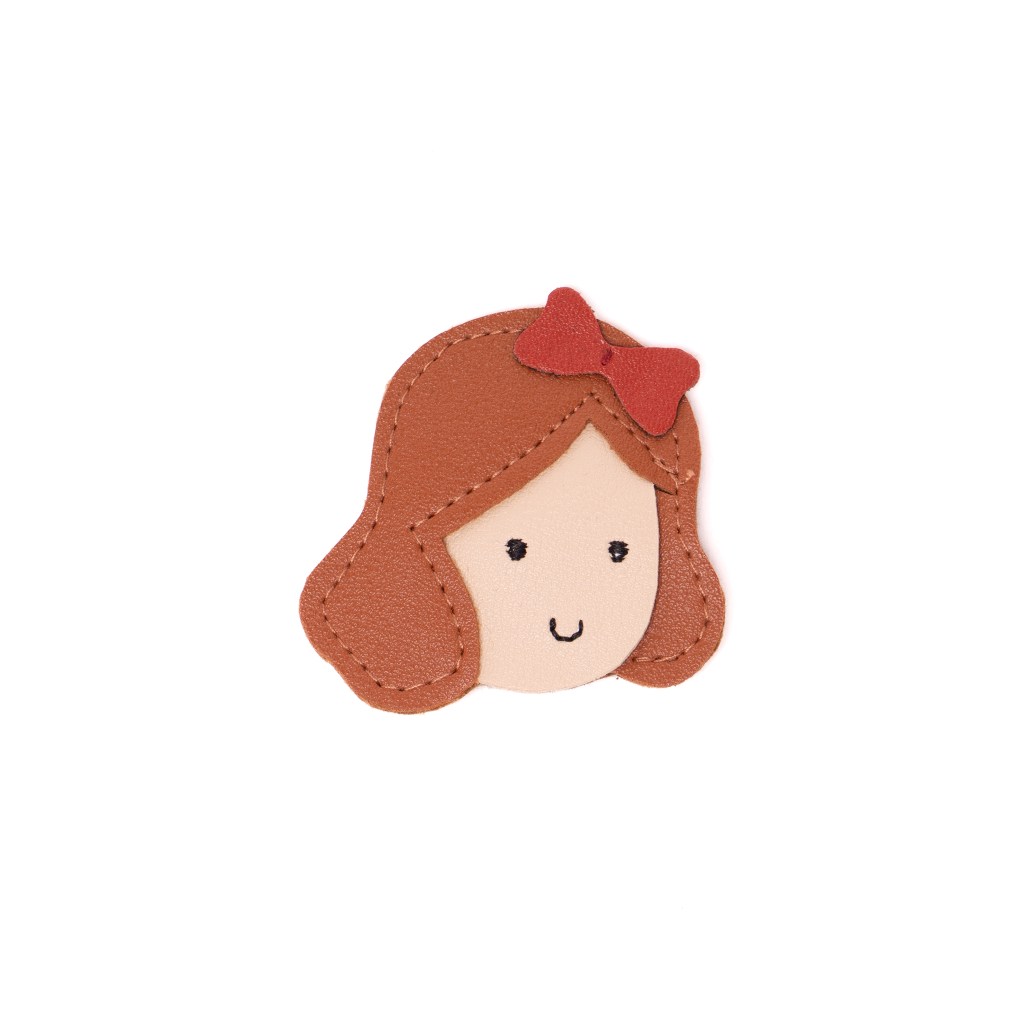 Leather Fairy-Tale Girl Hair Clip – Red Bow