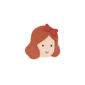 Leather Fairy-Tale Girl Hair Clip – Red Bow