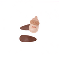 Leather Baby Bottle & Plain Snap Clip Set – 2 Pieces