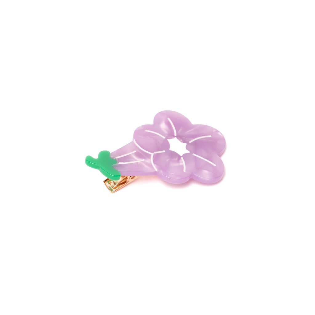 Purple Trumpet Blossom Hair Clip