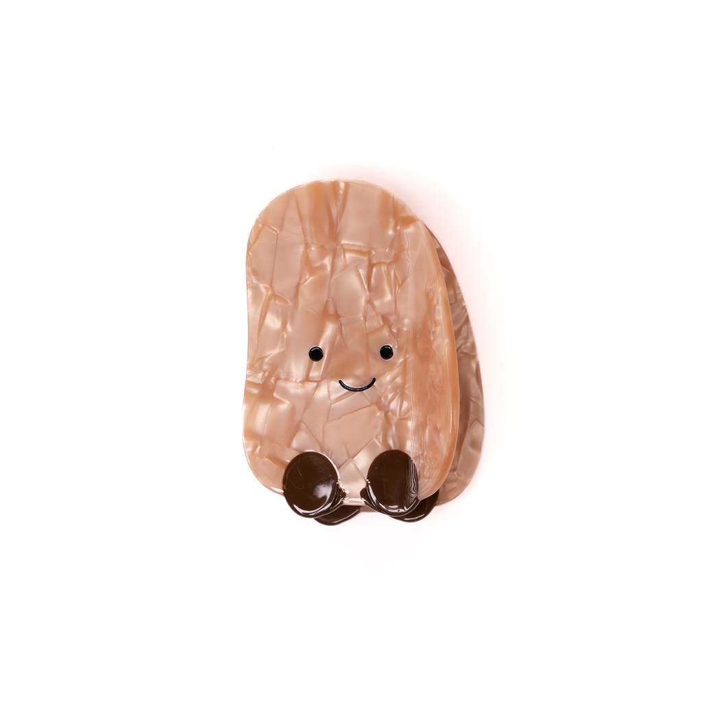 Potato Hair Claw – Marbled Brown