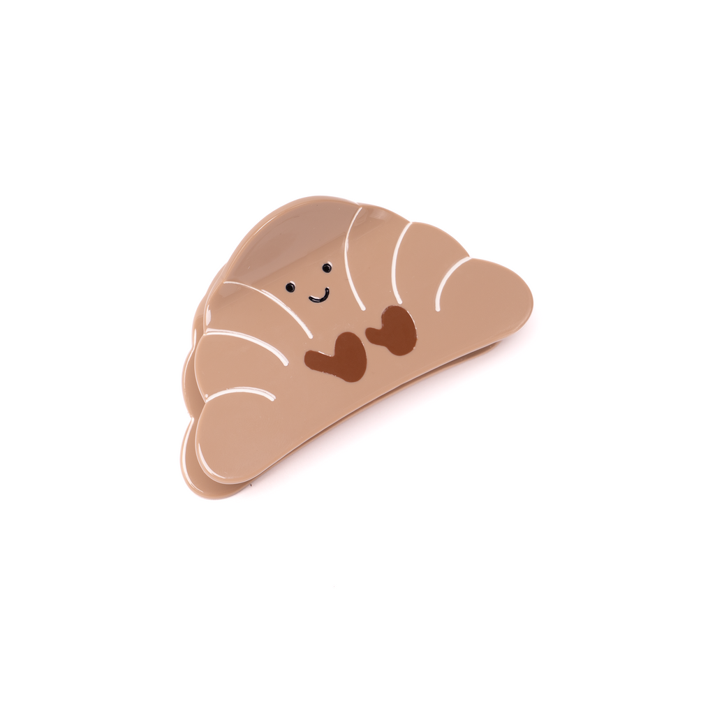 Croissant Hair Claw – Smiley Pastry