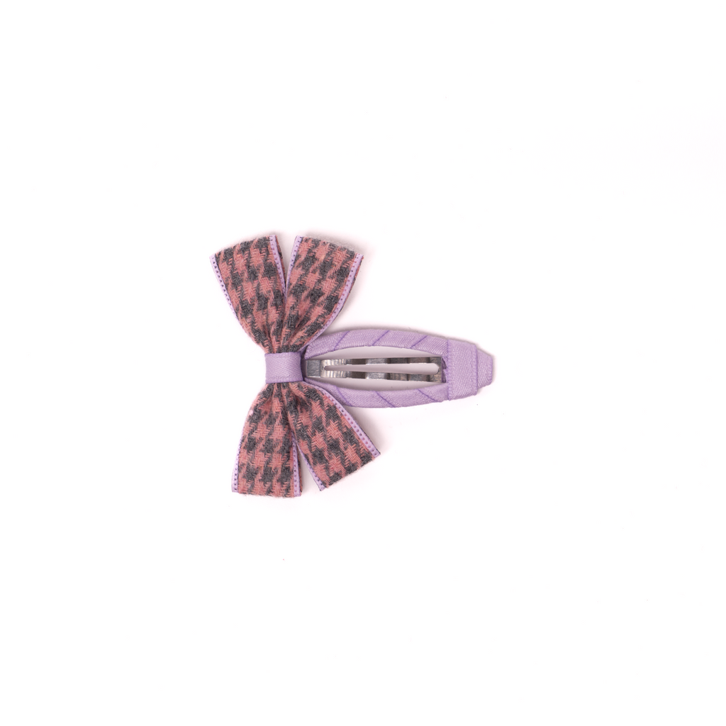 Fabric Butterfly Hair Clip – Houndstooth