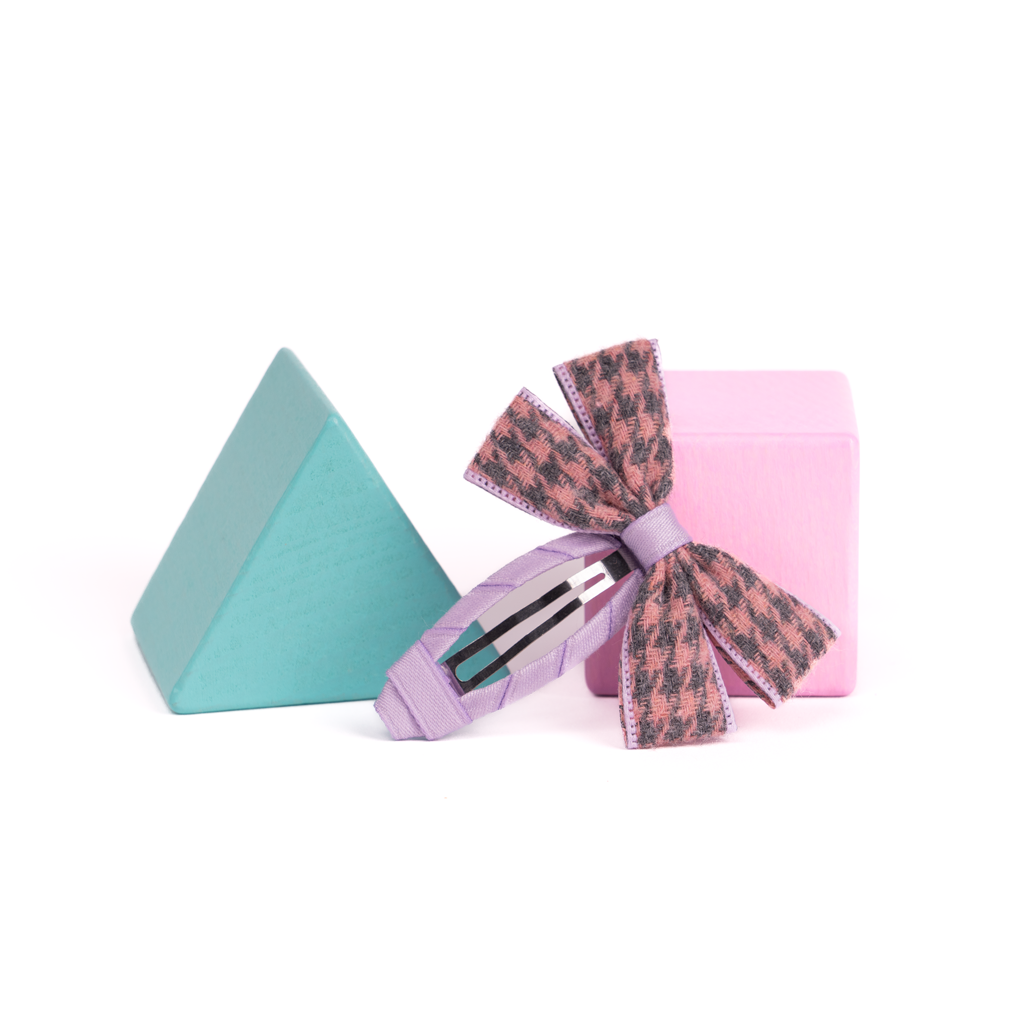 Fabric Butterfly Hair Clip – Houndstooth