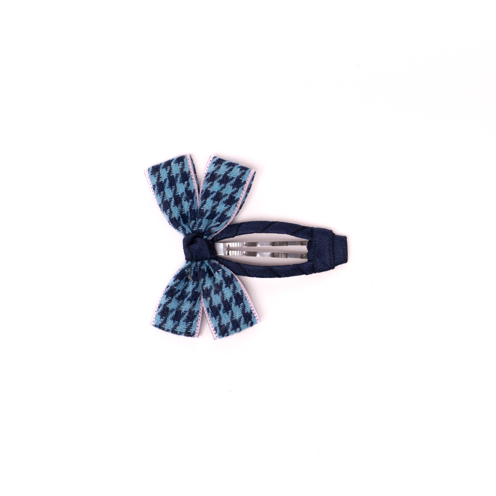 Fabric Butterfly Hair Clip – Houndstooth