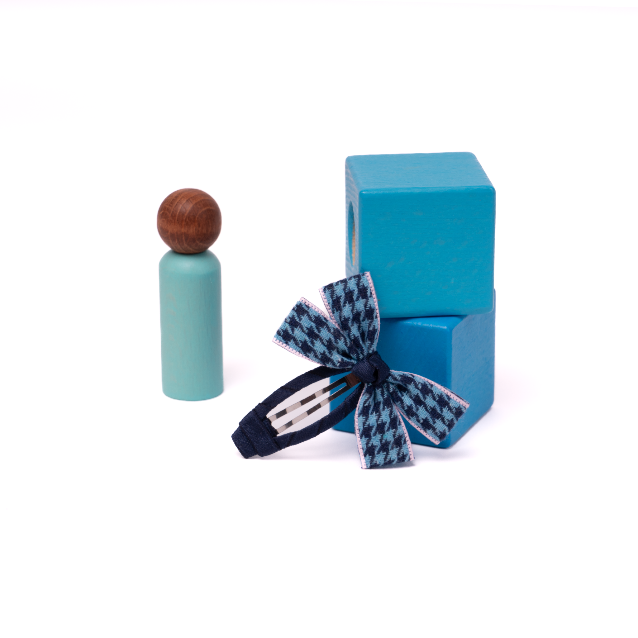 Fabric Butterfly Hair Clip – Houndstooth