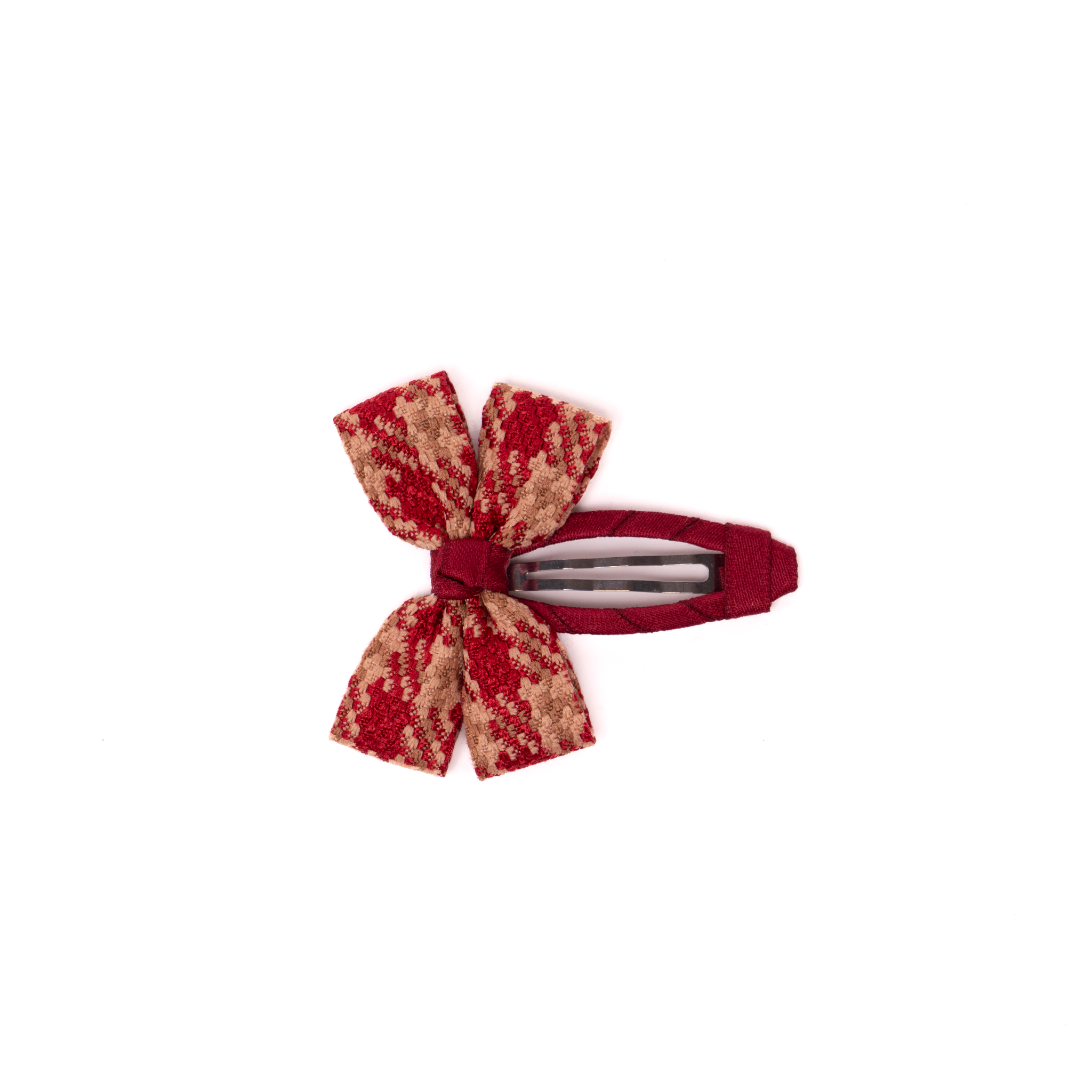 Fabric Butterfly Hair Clip – Large Houndstooth