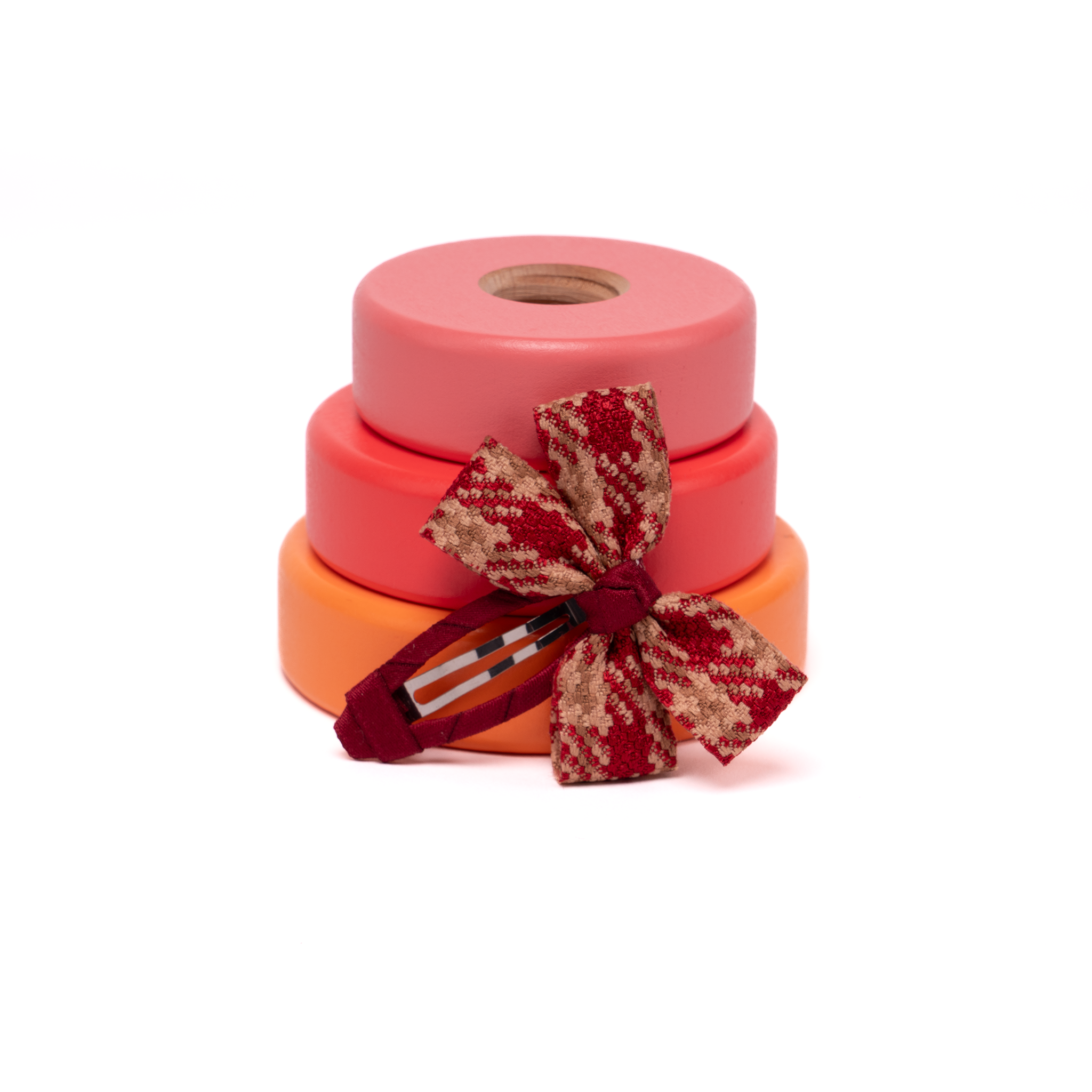 Fabric Butterfly Hair Clip – Large Houndstooth