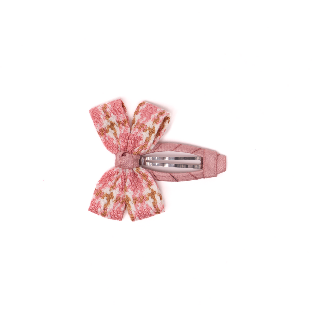 Fabric Butterfly Hair Clip – Large Houndstooth