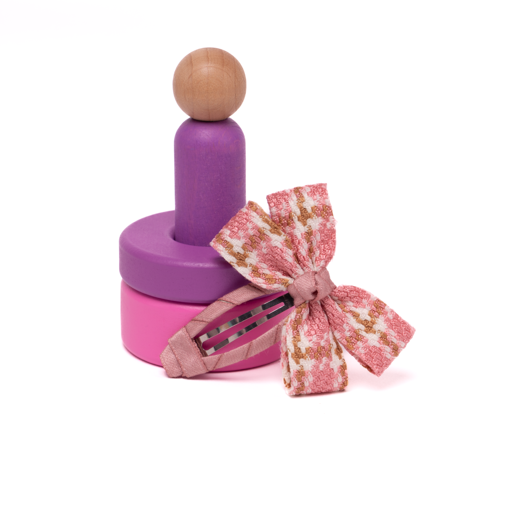 Fabric Butterfly Hair Clip – Large Houndstooth