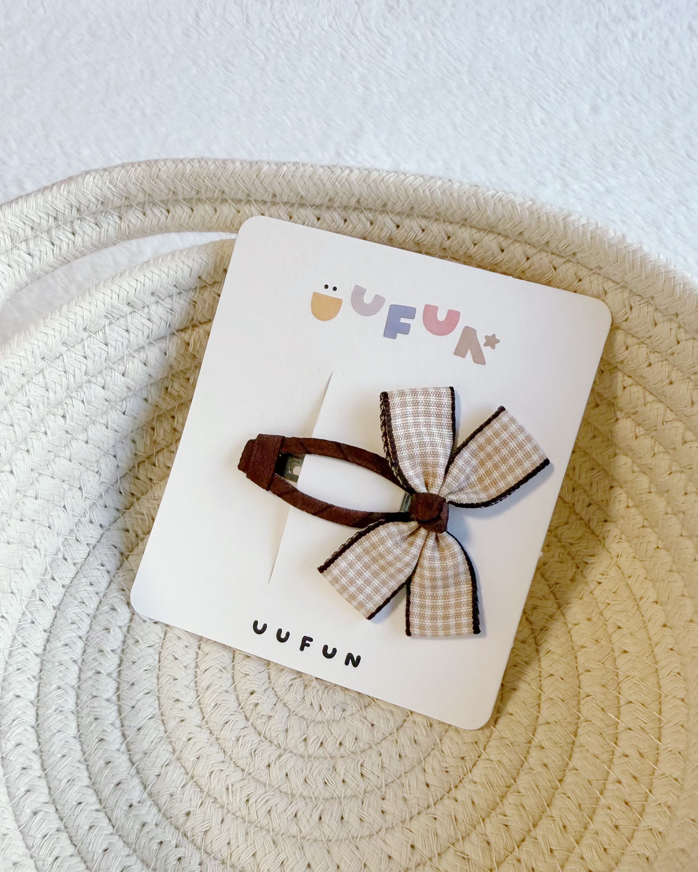 Fabric Butterfly Hair Clip – Plaid