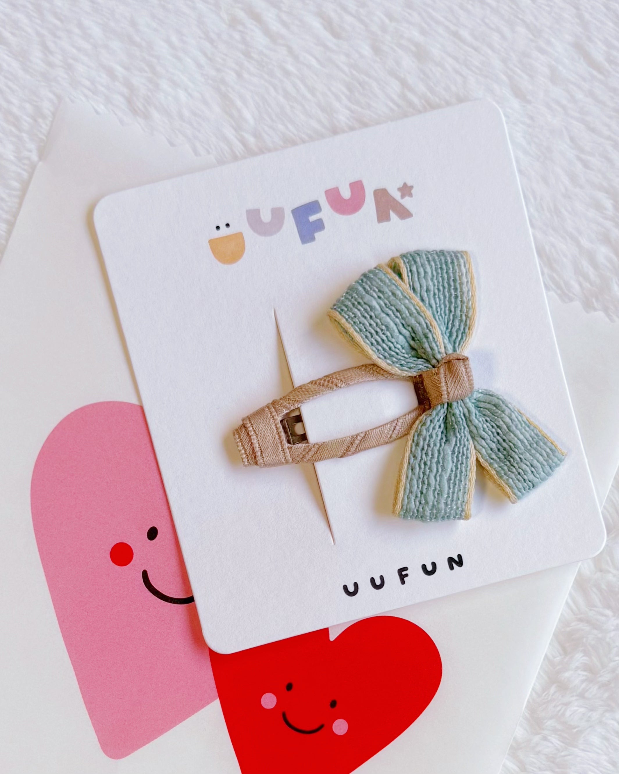 Fabric Butterfly Hair Clip – Stripe Colors