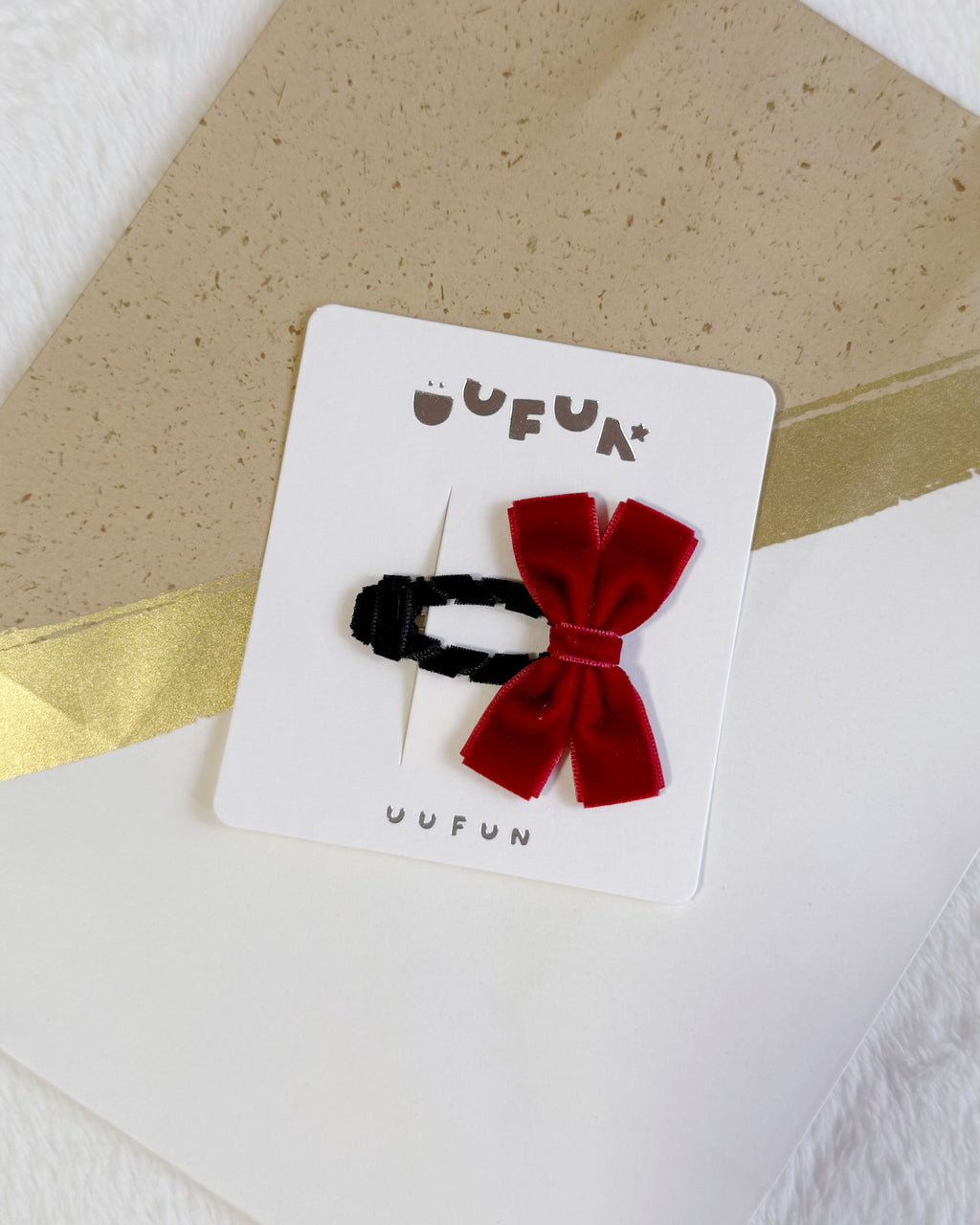 Fabric Butterfly Hair Clip – Wine Red Velvet