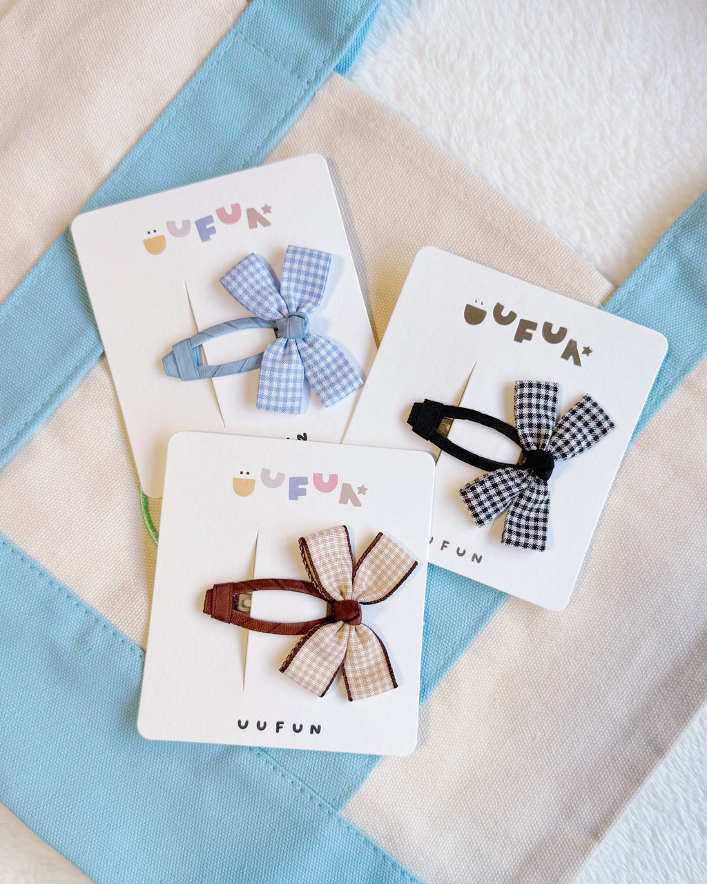 Fabric Butterfly Hair Clip – Plaid