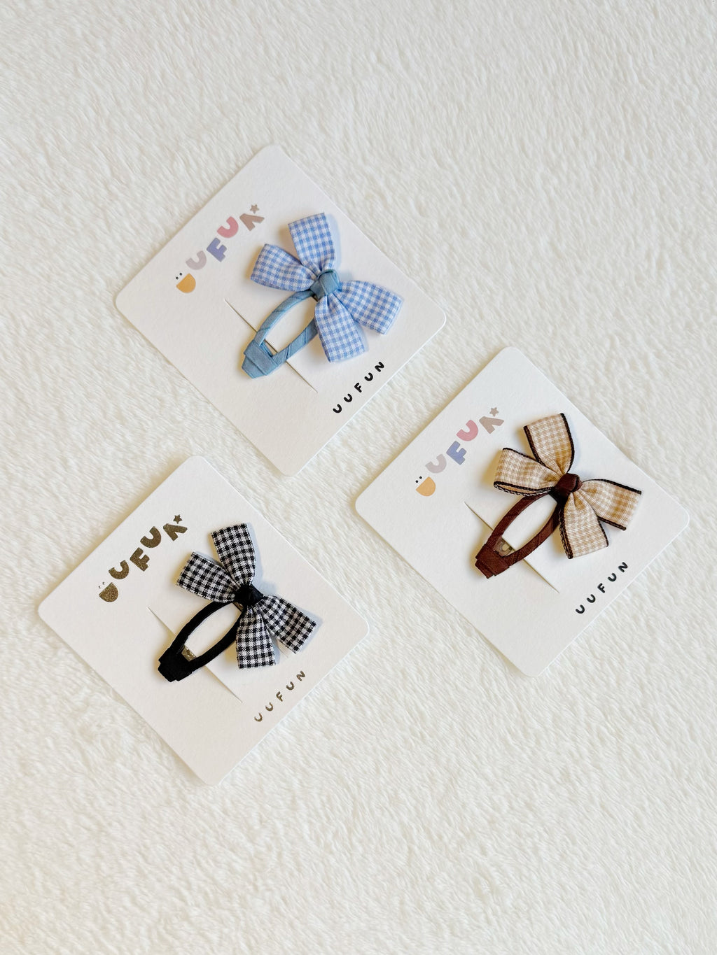 Fabric Butterfly Hair Clip – Plaid