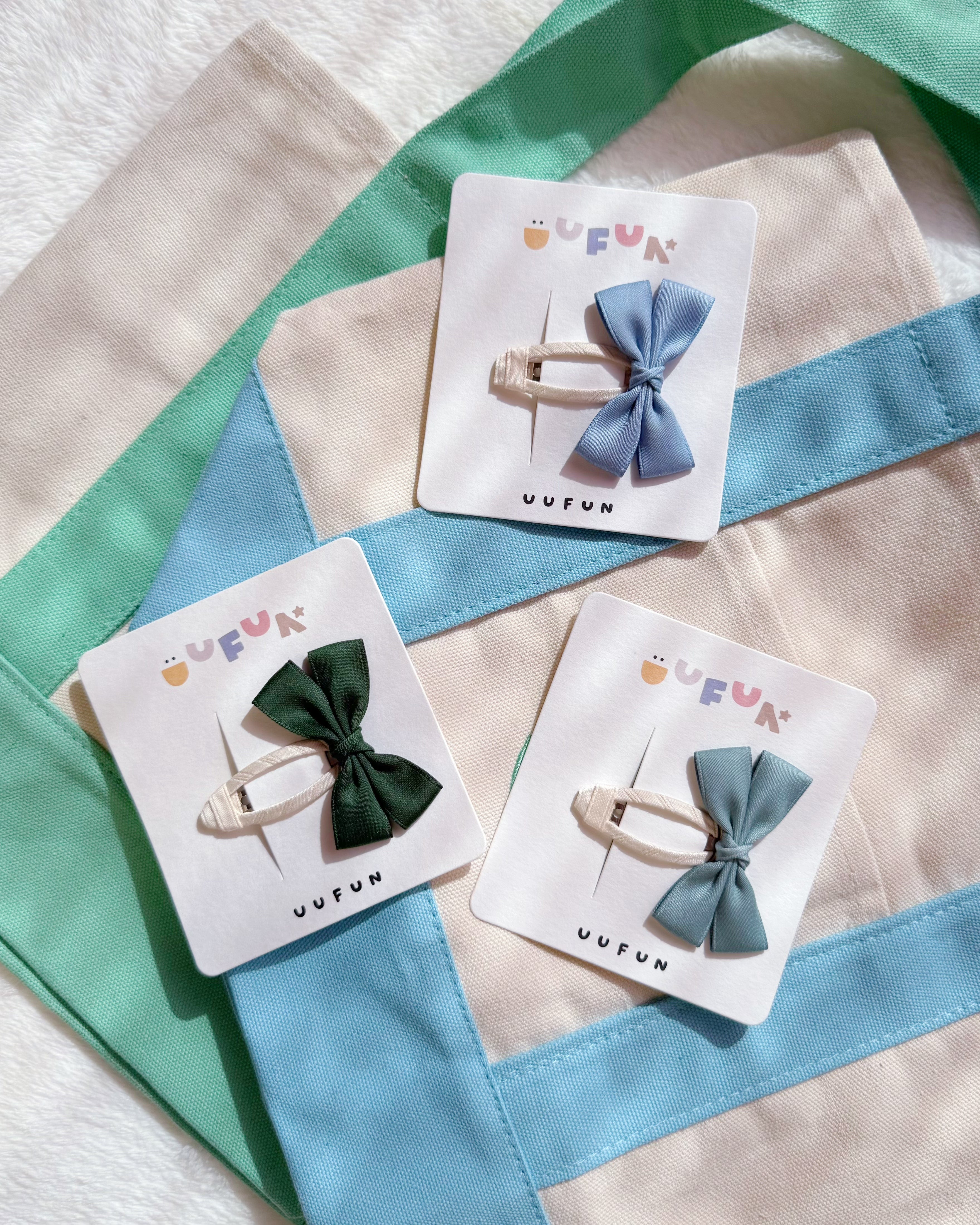 Fabric Butterfly Hair Clip – Solid Colors