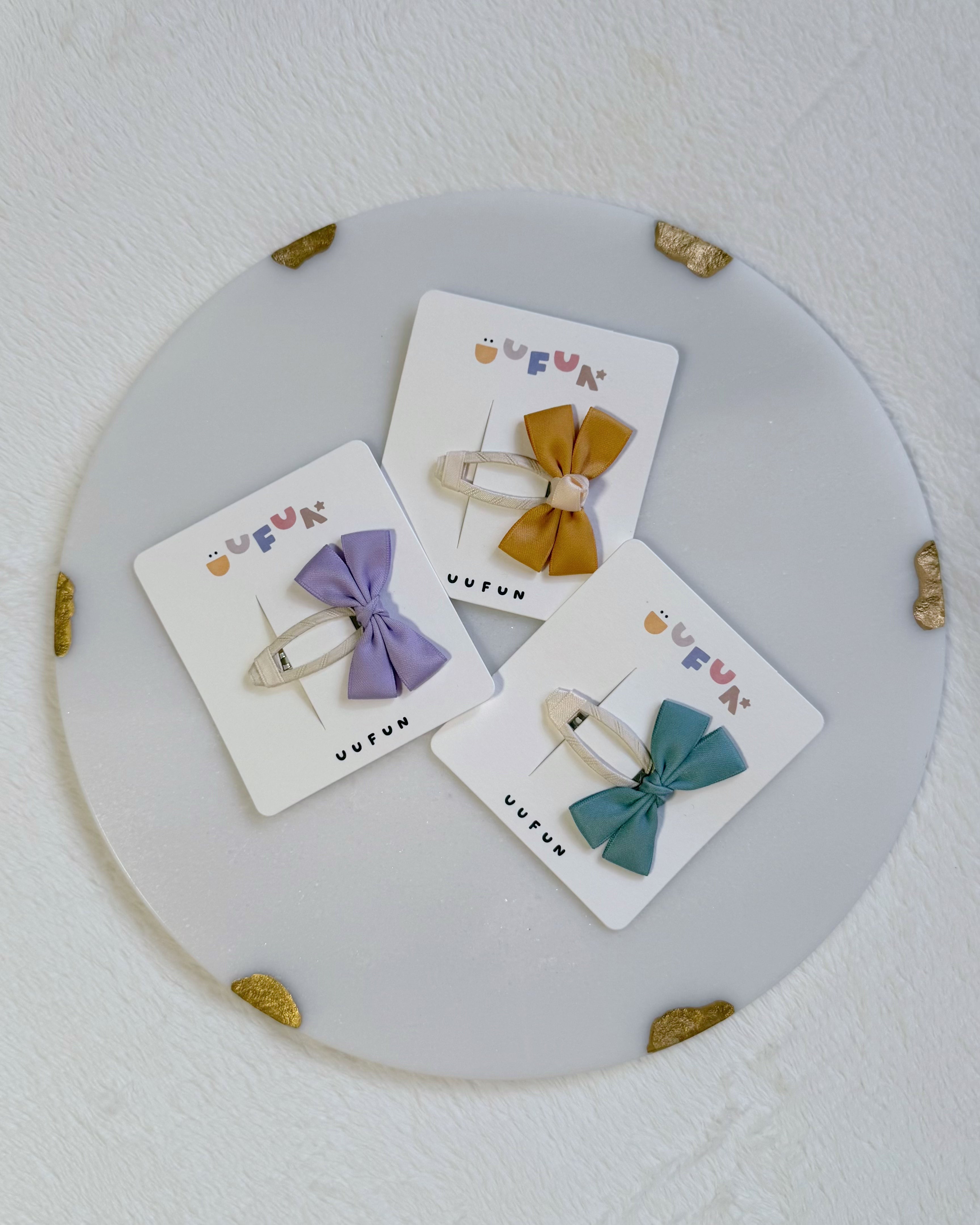 Fabric Butterfly Hair Clip – Solid Colors