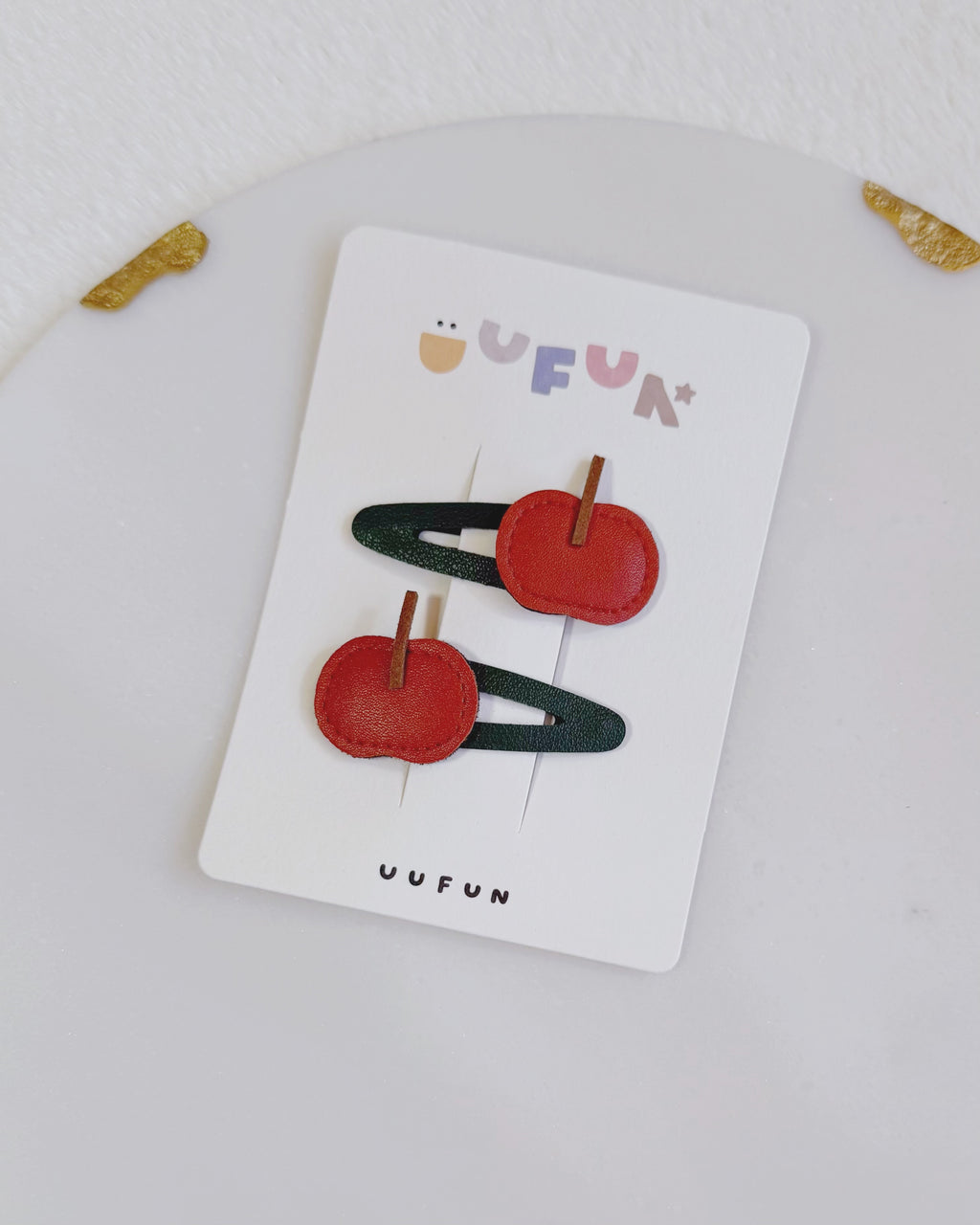 Leather Apple Snap Clip Set – 2 Pieces
