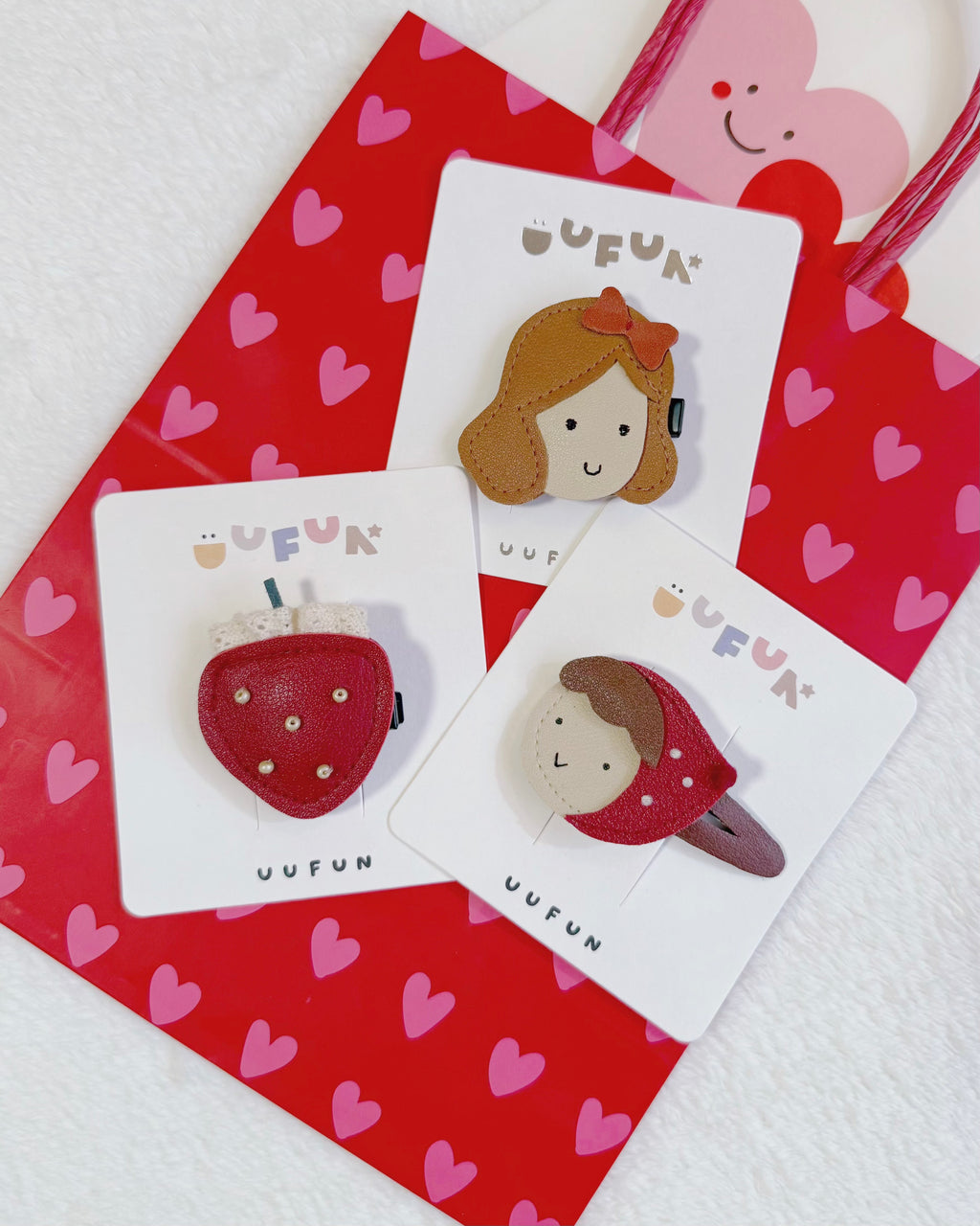 Leather Little Red Riding Hood Snap Clip