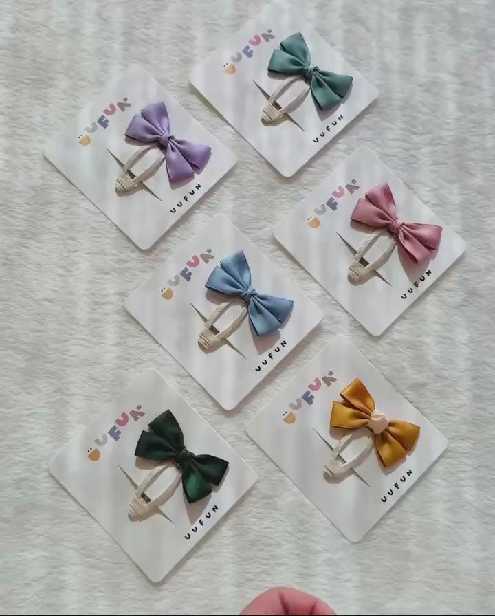 Fabric Butterfly Hair Clip – Solid Colors